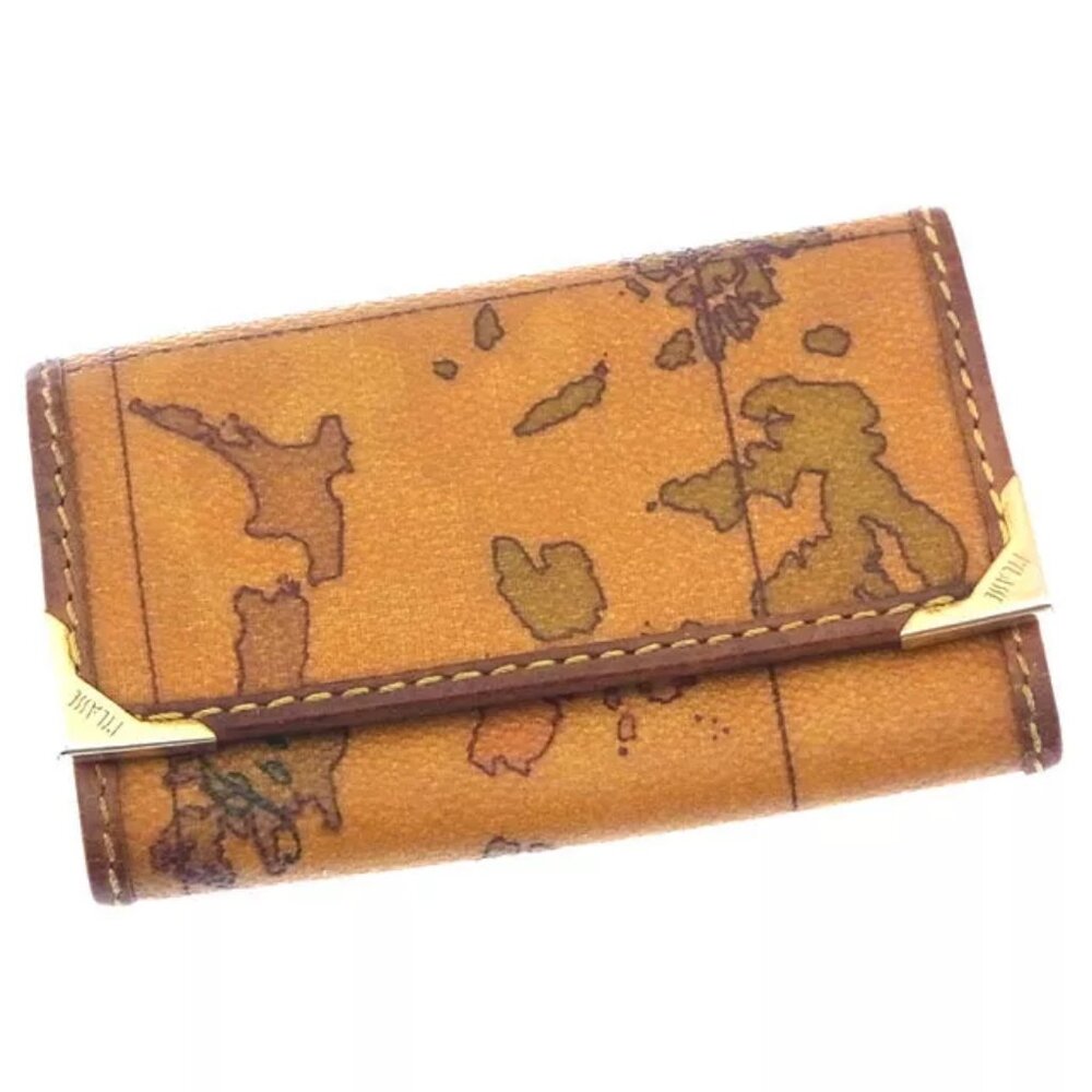 PRIMA CLASSE Key holder Key case Beige Gold Woman Authentic Used Y2875